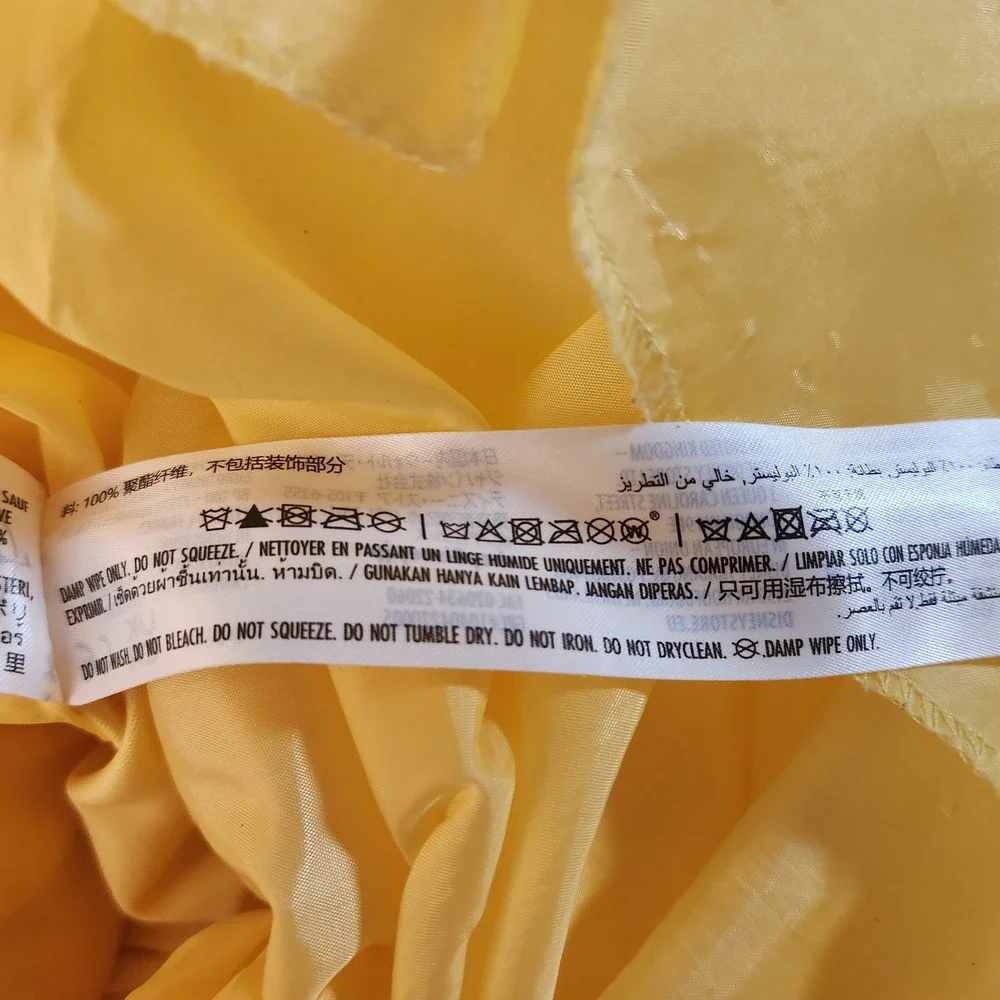 Disney Princess Belle Beauty and the Beast Yellow Sequin Costume Dress Kids 5/6